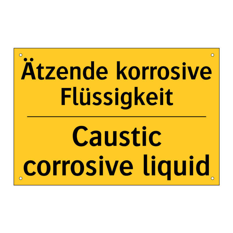 Ätzende korrosive Flüssigkeit - Caustic corrosive liquid