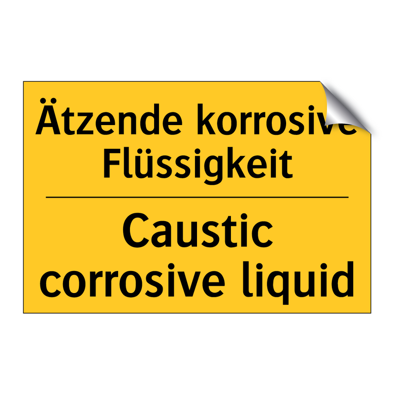 Ätzende korrosive Flüssigkeit - Caustic corrosive liquid