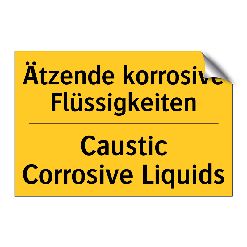 Ätzende korrosive Flüssigkeiten/.../ - Caustic Corrosive Liquids