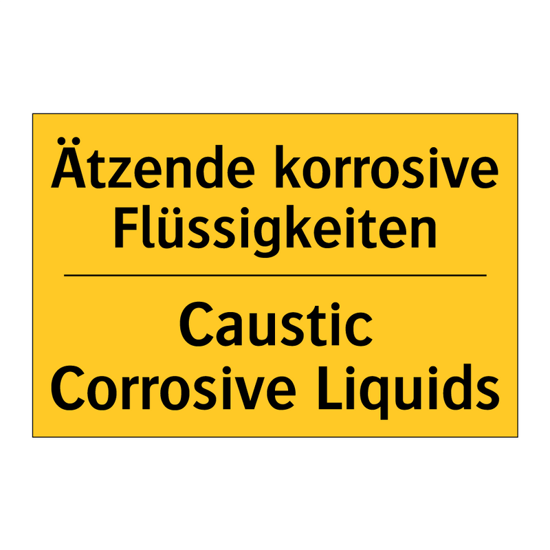 Ätzende korrosive Flüssigkeiten/.../ - Caustic Corrosive Liquids