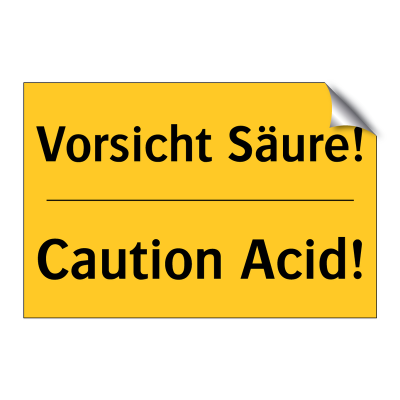 Vorsicht Säure! - Caution Acid!