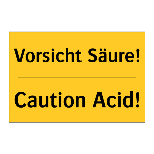 Vorsicht Säure! - Caution Acid!