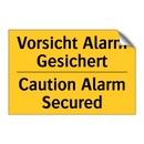 Vorsicht Alarm Gesichert - Caution Alarm Secured
