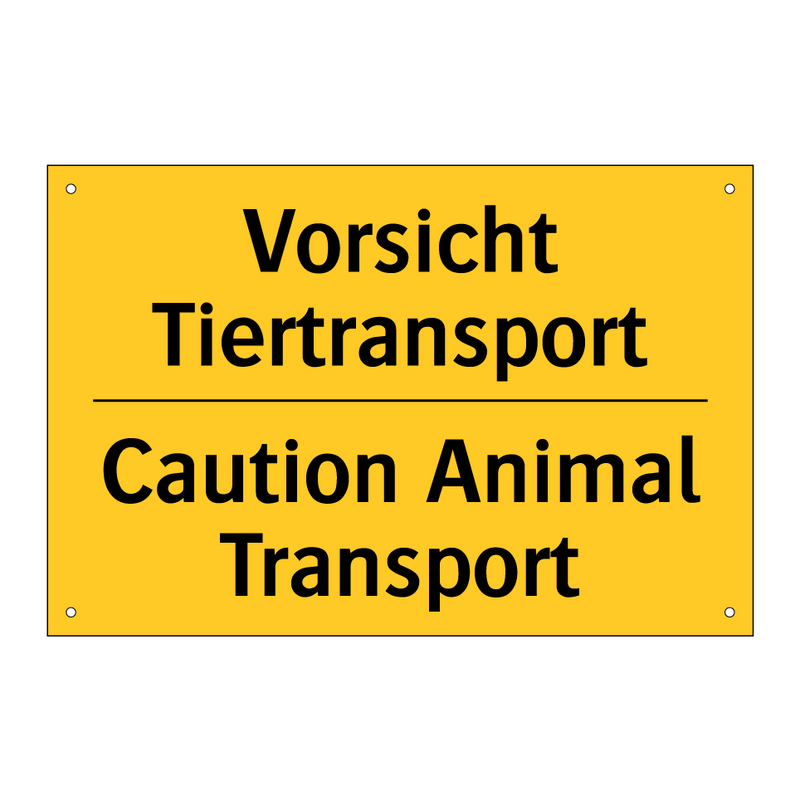 Vorsicht Tiertransport - Caution Animal Transport