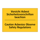 Vorsicht Asbest Sicherheitsvorschriften /.../ - Caution Asbestos Observe Safety /.../