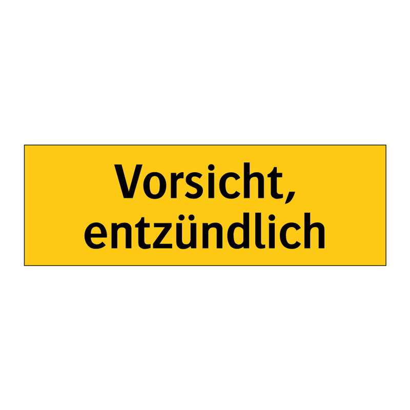 Vorsicht, entzündlich