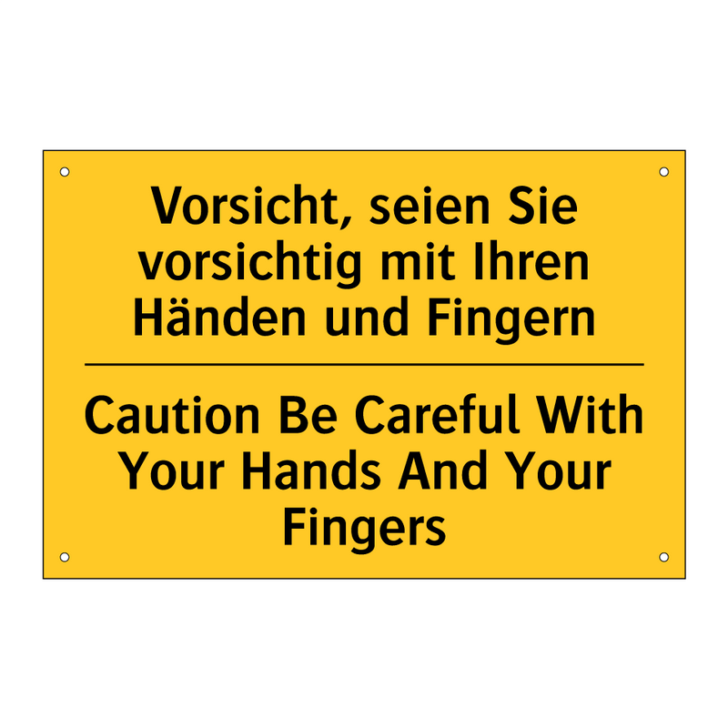 Vorsicht, seien Sie vorsichtig /.../ - Caution Be Careful With Your Hands /.../