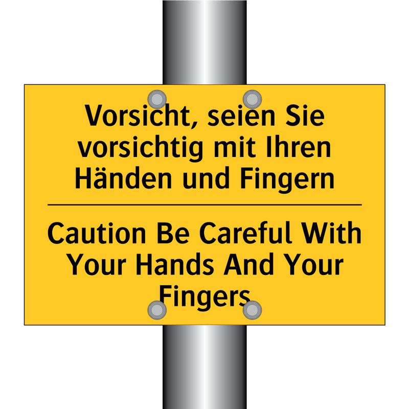 Vorsicht, seien Sie vorsichtig /.../ - Caution Be Careful With Your Hands /.../