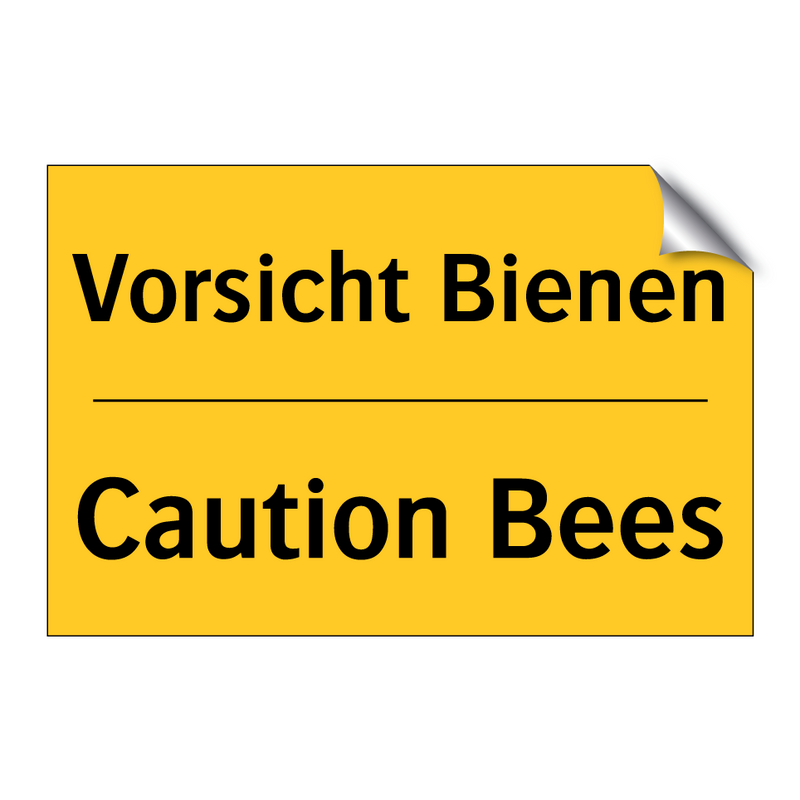 Vorsicht Bienen - Caution Bees