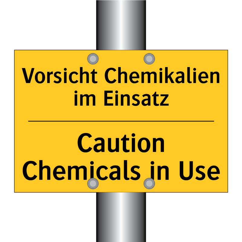 Vorsicht Chemikalien im Einsatz/.../ - Caution Chemicals in Use