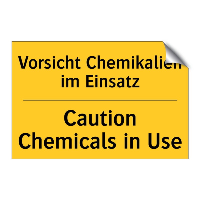 Vorsicht Chemikalien im Einsatz/.../ - Caution Chemicals in Use