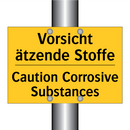 Vorsicht ätzende Stoffe - Caution Corrosive Substances