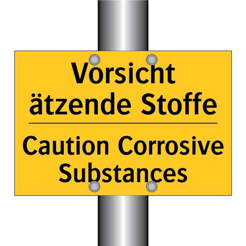 Vorsicht ätzende Stoffe - Caution Corrosive Substances