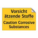 Vorsicht ätzende Stoffe - Caution Corrosive Substances