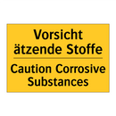 Vorsicht ätzende Stoffe - Caution Corrosive Substances