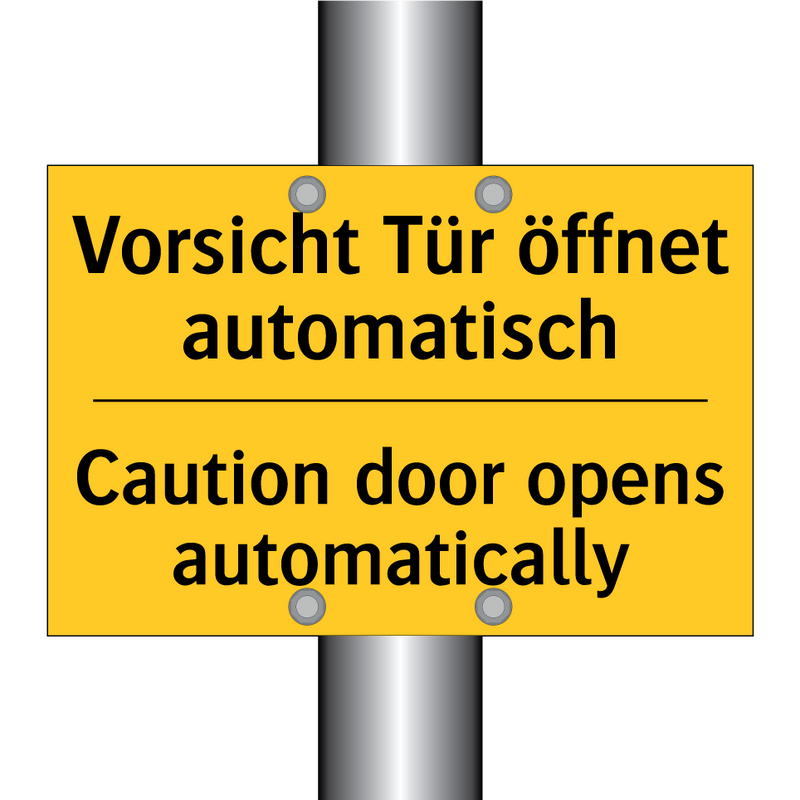 Vorsicht Tür öffnet automatisch/.../ - Caution door opens automatically/.../