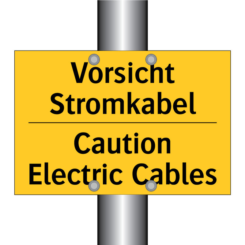 Vorsicht Stromkabel - Caution Electric Cables