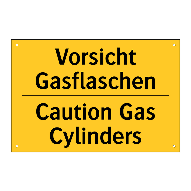 Vorsicht Gasflaschen - Caution Gas Cylinders