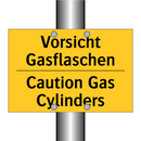 Vorsicht Gasflaschen - Caution Gas Cylinders