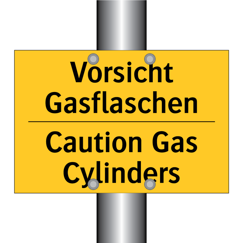 Vorsicht Gasflaschen - Caution Gas Cylinders