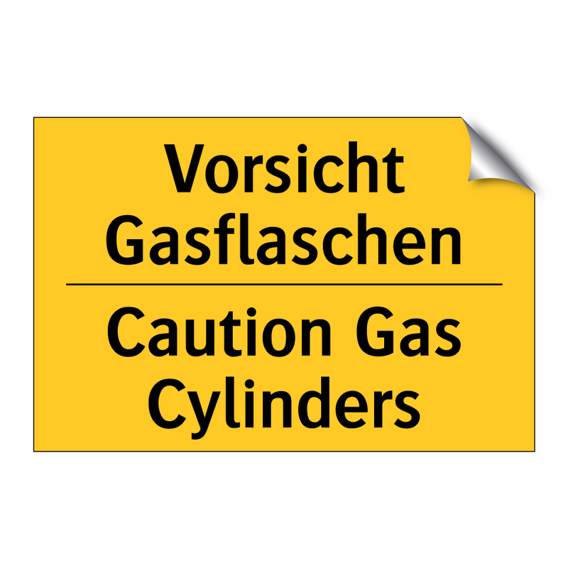 Vorsicht Gasflaschen - Caution Gas Cylinders