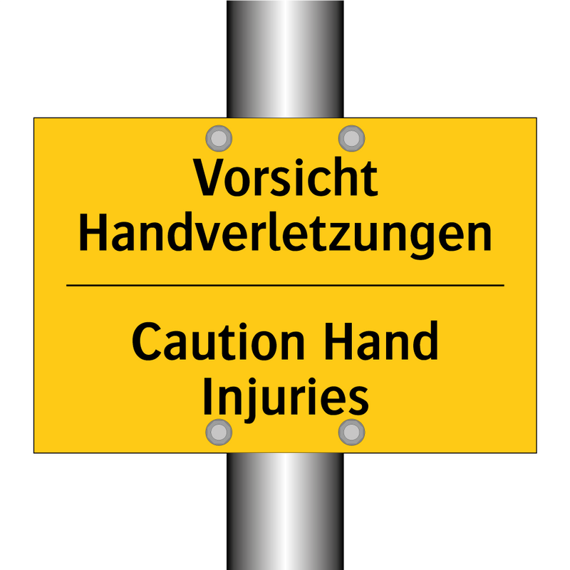 Vorsicht Handverletzungen - Caution Hand Injuries
