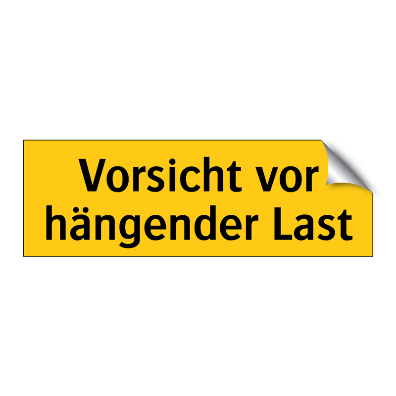 Vorsicht vor hängender Last
