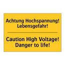 Achtung Hochspannung! Lebensgefahr!/.../ - Caution High Voltage! Danger to /.../