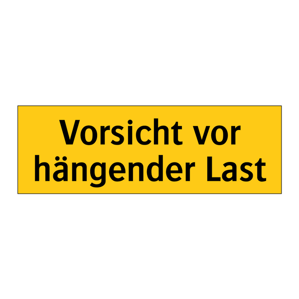 Vorsicht vor hängender Last