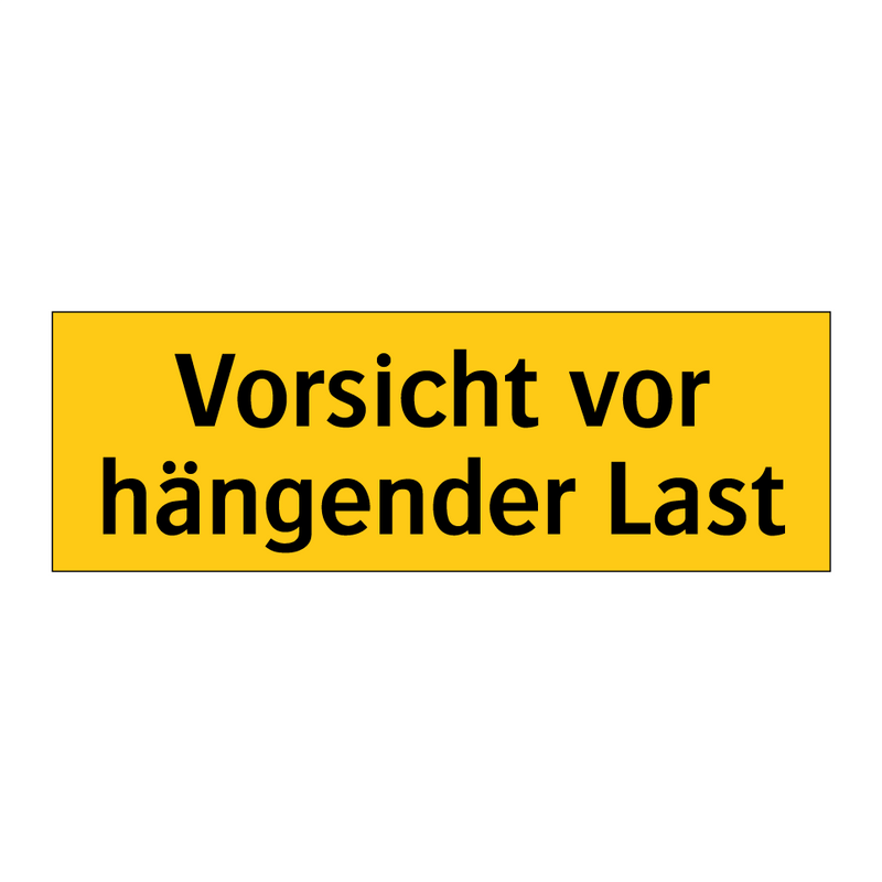 Vorsicht vor hängender Last