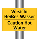 Vorsicht Heißes Wasser - Caution Hot Water