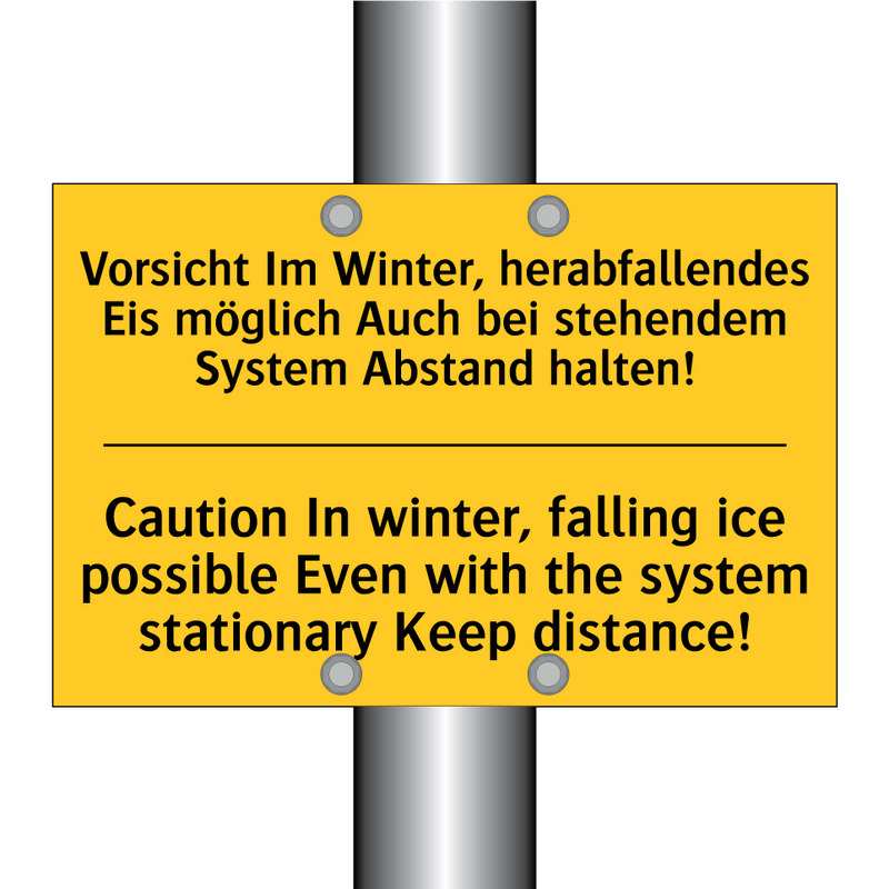 Vorsicht Im Winter, herabfallendes /.../ - Caution In winter, falling ice /.../