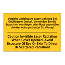Vorsicht Unsichtbare Laserstrahlung /.../ - Caution Invisible Laser Radiation /.../