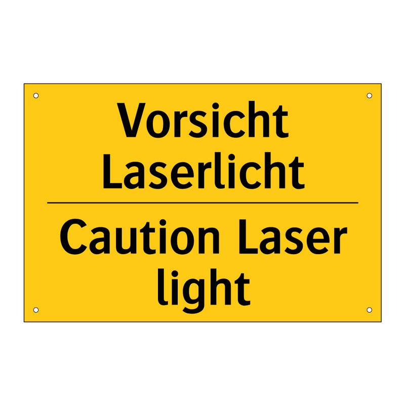 Vorsicht Laserlicht - Caution Laser light