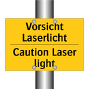 Vorsicht Laserlicht - Caution Laser light