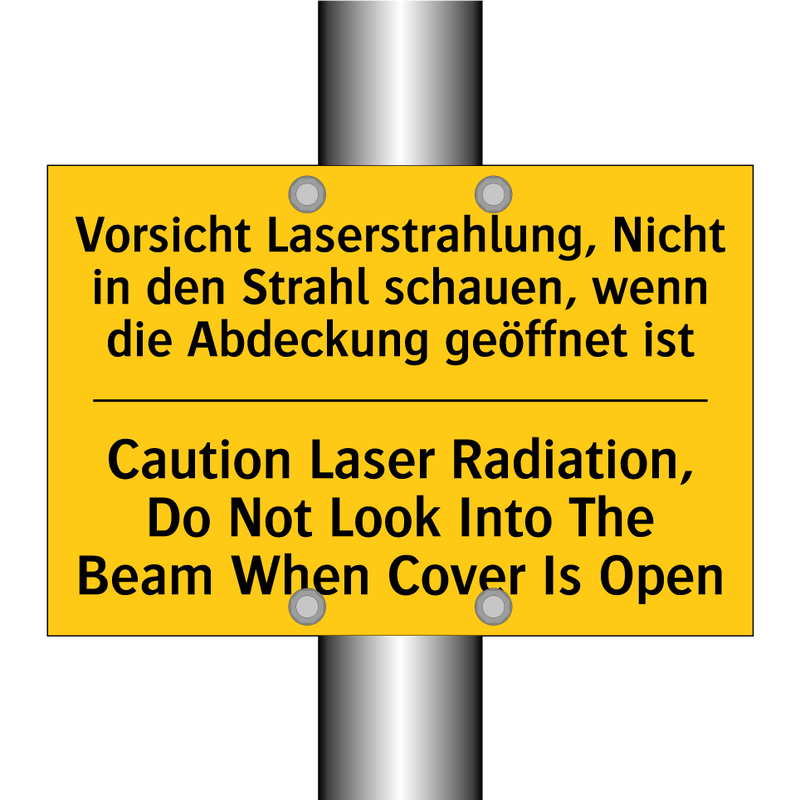 Vorsicht Laserstrahlung, Nicht /.../ - Caution Laser Radiation, Do Not /.../