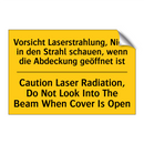 Vorsicht Laserstrahlung, Nicht /.../ - Caution Laser Radiation, Do Not /.../