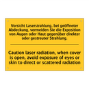 Vorsicht Laserstrahlung, bei geöffneter /.../ - Caution laser radiation, when /.../