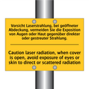 Vorsicht Laserstrahlung, bei geöffneter /.../ - Caution laser radiation, when /.../
