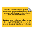 Vorsicht Laserstrahlung, bei geöffneter /.../ - Caution laser radiation, when /.../