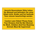 Vorsicht Rasenroboter! Bitte halten /.../ - Caution Lawn Robot! Please Keep /.../