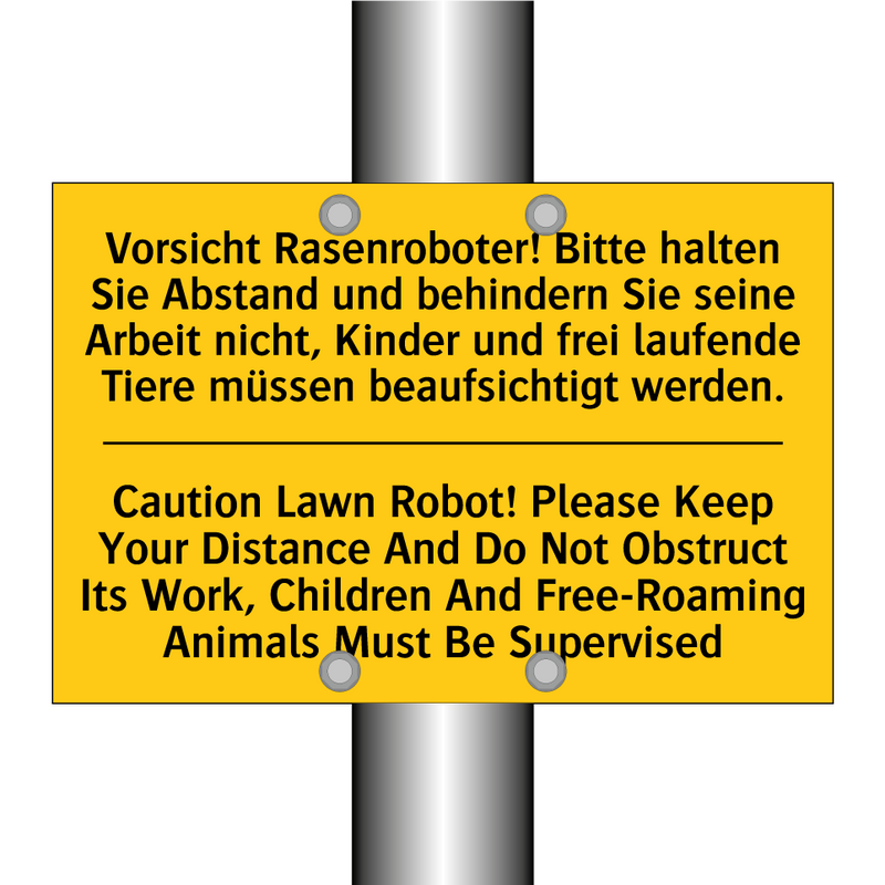 Vorsicht Rasenroboter! Bitte halten /.../ - Caution Lawn Robot! Please Keep /.../