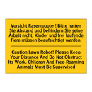 Vorsicht Rasenroboter! Bitte halten /.../ - Caution Lawn Robot! Please Keep /.../
