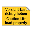 Vorsicht Last richtig heben - Caution Lift load properly