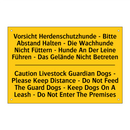 Vorsicht Herdenschutzhunde - Bitte /.../ - Caution Livestock Guardian Dogs /.../