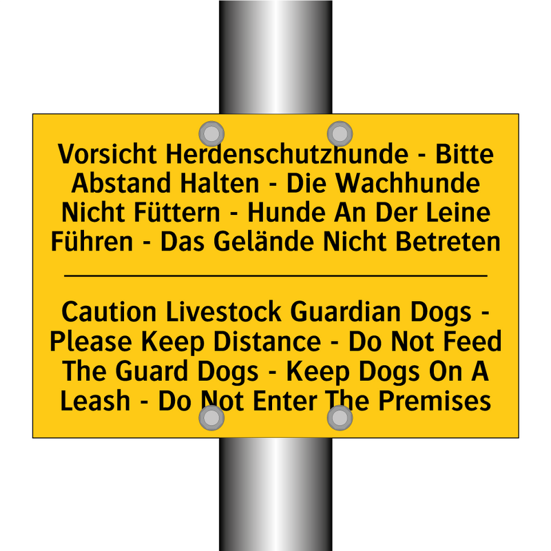 Vorsicht Herdenschutzhunde - Bitte /.../ - Caution Livestock Guardian Dogs /.../