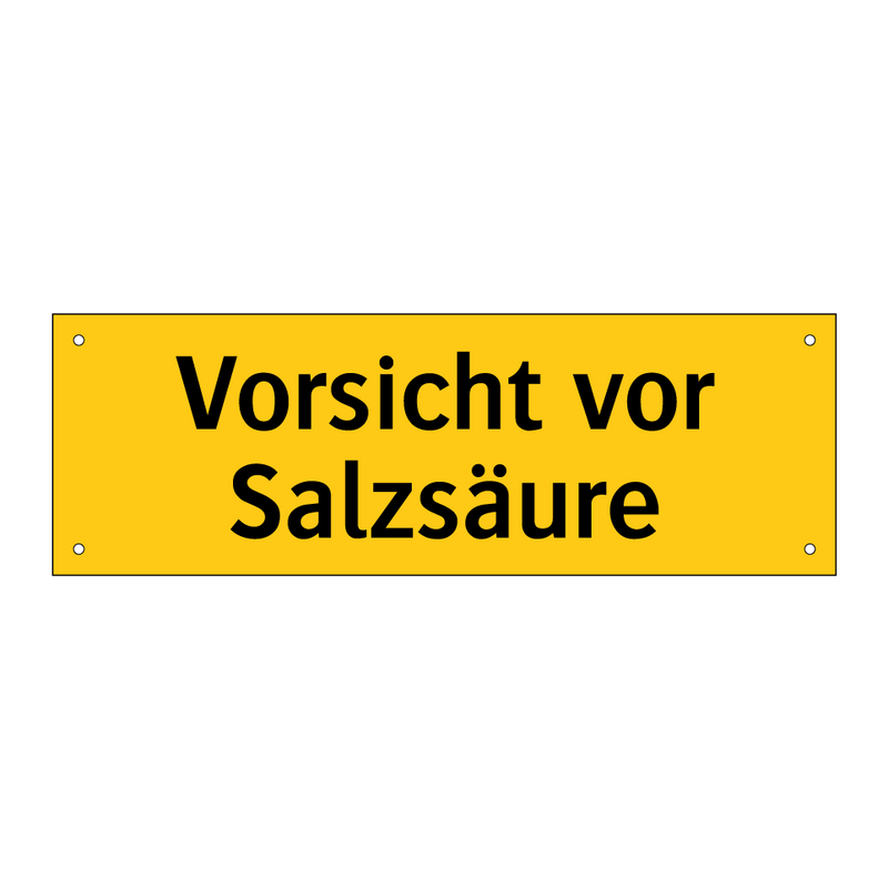 Vorsicht vor Salzsäure