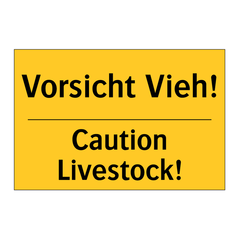 Vorsicht Vieh! - Caution Livestock!