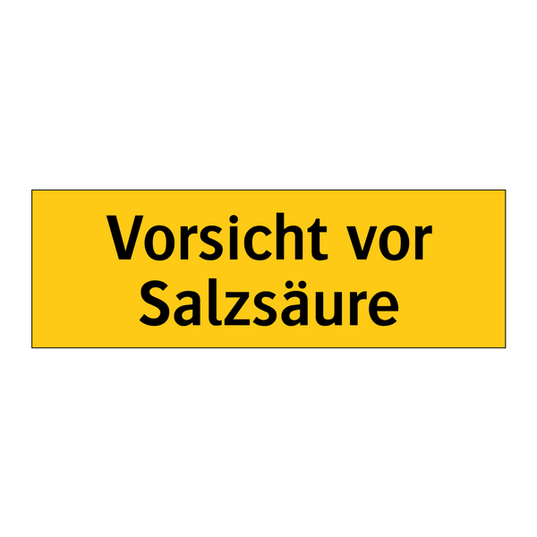 Vorsicht vor Salzsäure