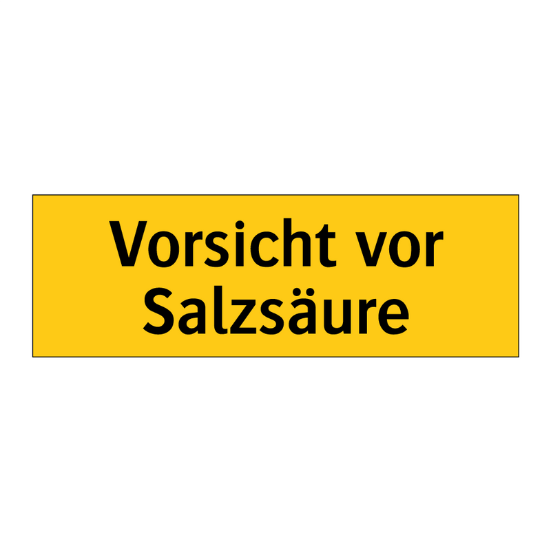 Vorsicht vor Salzsäure